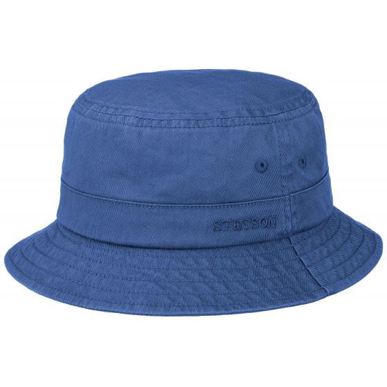 Blue Cotton Twill Bucket Hat - Stetson