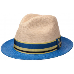 Beige & Blue Player Panama Hat - Stetson