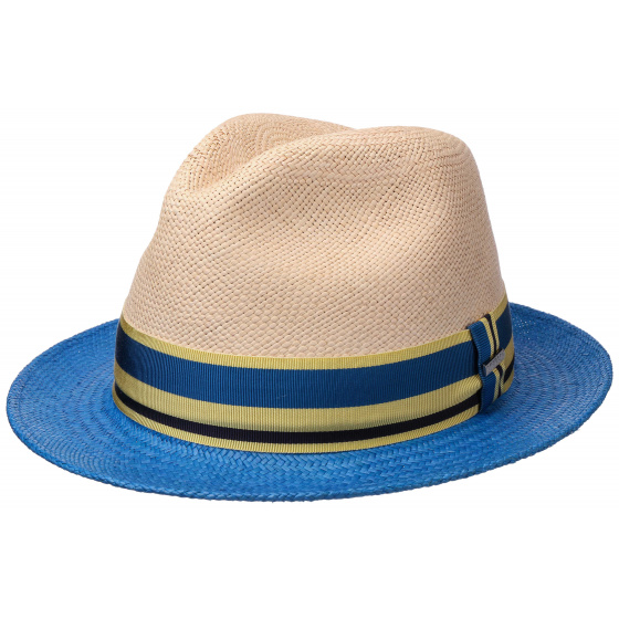Beige & Blue Player Panama Hat - Stetson