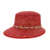 Casquette Gioconda Paille Papier Rouge - Traclet Reference : 6937 | Chapellerie Traclet