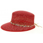 Red Paper Straw Gioconda Cap - Traclet