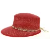 Casquette Gioconda Paille Papier Rouge - Traclet Reference : 6937 | Chapellerie Traclet