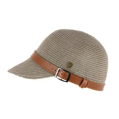 Soft Cuban Bayamo Cap in Mouse Grey Paper Straw - Traclet Reference: 10328 | Traclet Hat Shop