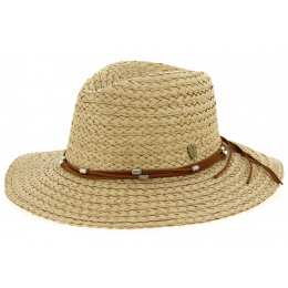 Baracoa Paper Straw Fedora Hat Camel - Traclet