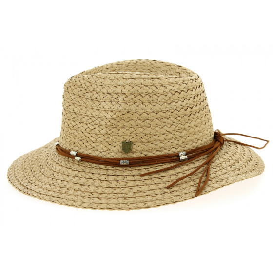 Baracoa Paper Straw Fedora Hat Camel - Traclet