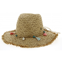 Chapeau Fedora Playa Paille Papier Tabac- Traclet