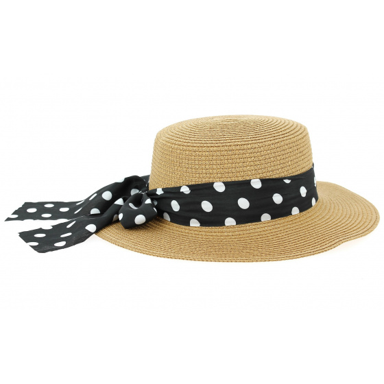 Guama Wide Brim Paper Straw Hat Camel - Traclet