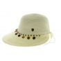 Ivory Paper Straw Moa Visor Wide Brim Hat - Traclet