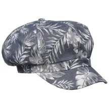 Retro Summer Newsboy Cap Futuna Cotton Blue Denim - Traclet Reference: 10344 | Traclet Hatters
