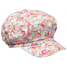 Retro Summer Newsboy Cap Jorja Cotton Pink - Traclet