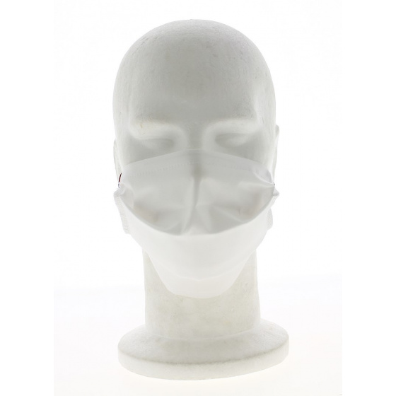 Masque Barrière Lavable Blanc avec Barrette Nasale Masque Barrière Lavable Blanc avec Barrette Nasale