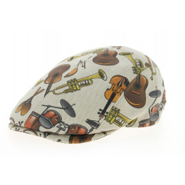 Musical Cap Plate Cotton Beige-Fleet