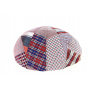 Red Linen Meys Flat Cap - Traclet