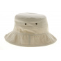 Beige Cotton Denain Bucket Hat - Traclet