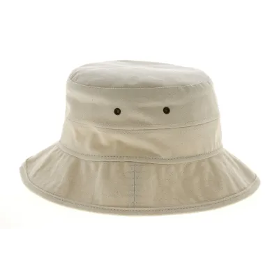 Beige Cotton Denain Bucket Hat - Traclet Reference: 10354 | Traclet Hat Shop