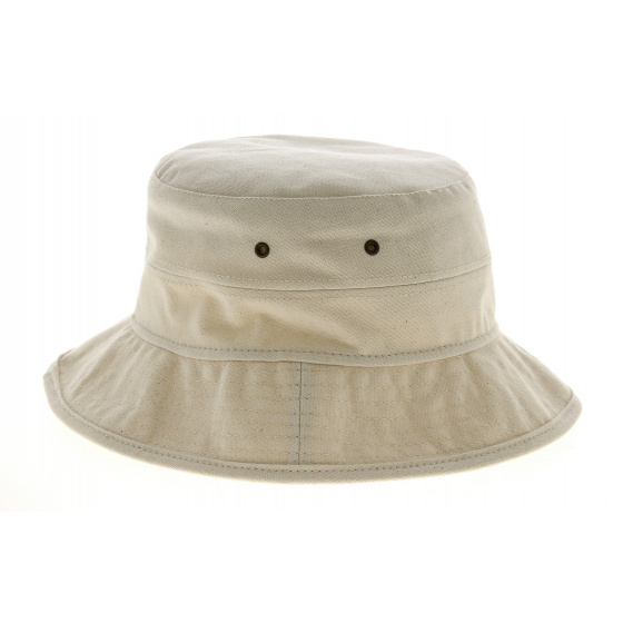 Beige Cotton Denain Bucket Hat - Traclet