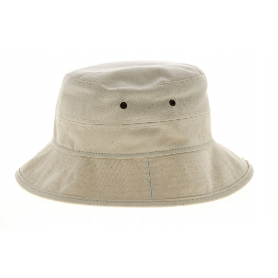 Beige Cotton Denain Bucket Hat - Traclet Beige Cotton Denain Bucket Hat - Traclet
