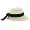 Casquette Giuditta Panama Ruban Noir - Traclet  Reference : 10355 | Chapellerie Traclet