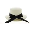 Giuditta Panama Cap with Black Ribbon - Traclet Reference: 10355 | Chapellerie Traclet