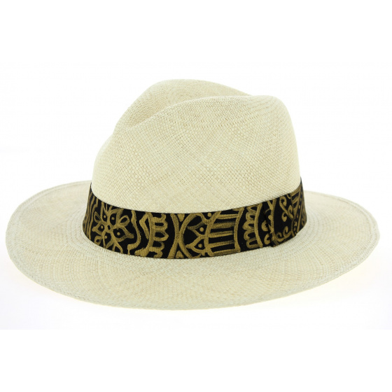 Fedora Mandala Panama Hat - Natural Panama Hat - Traclet