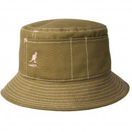 Tan & Pink Cotton Workwear Bucket Hat - Kangol