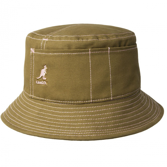 Tan & Pink Cotton Workwear Bucket Hat - Kangol