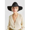 Piper Black Wool Felt Wide Brim Hat - Brixton Reference: 2635 | Traclet Hatmakers