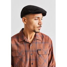 Black Cotton Hooligan Cap - Brixton