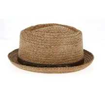 Chapeau PorkPie Indian Wells Marron - Traclet Reference : 8022 | Chapellerie Traclet