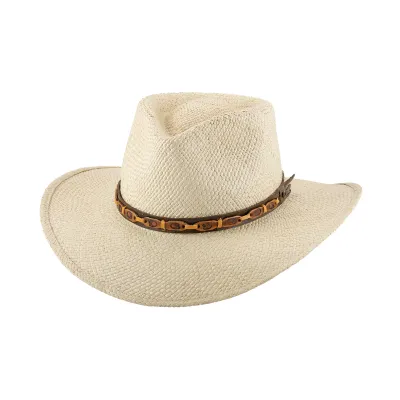 Chapeau Traveller Magic Island Paille Naturelle- Bullhide Reference : 10425 | Chapellerie Traclet