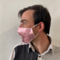 With Love" Pink Fantasy Elastic White Mask- Traclet