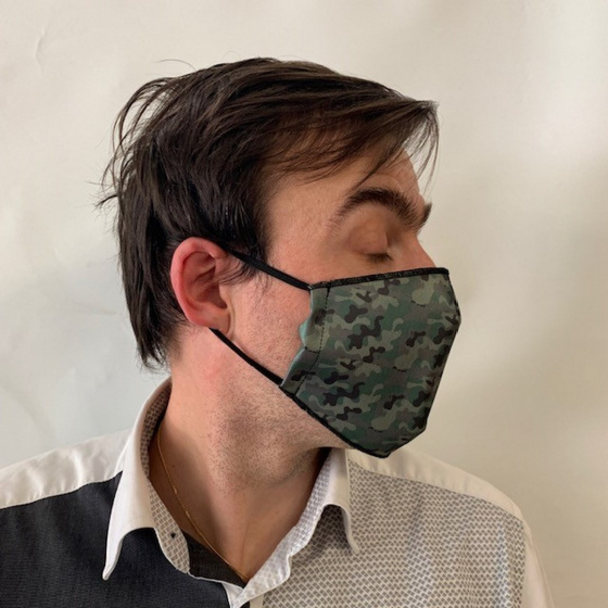 Fancy Camouflage Mask with Black Elastic - Traclet