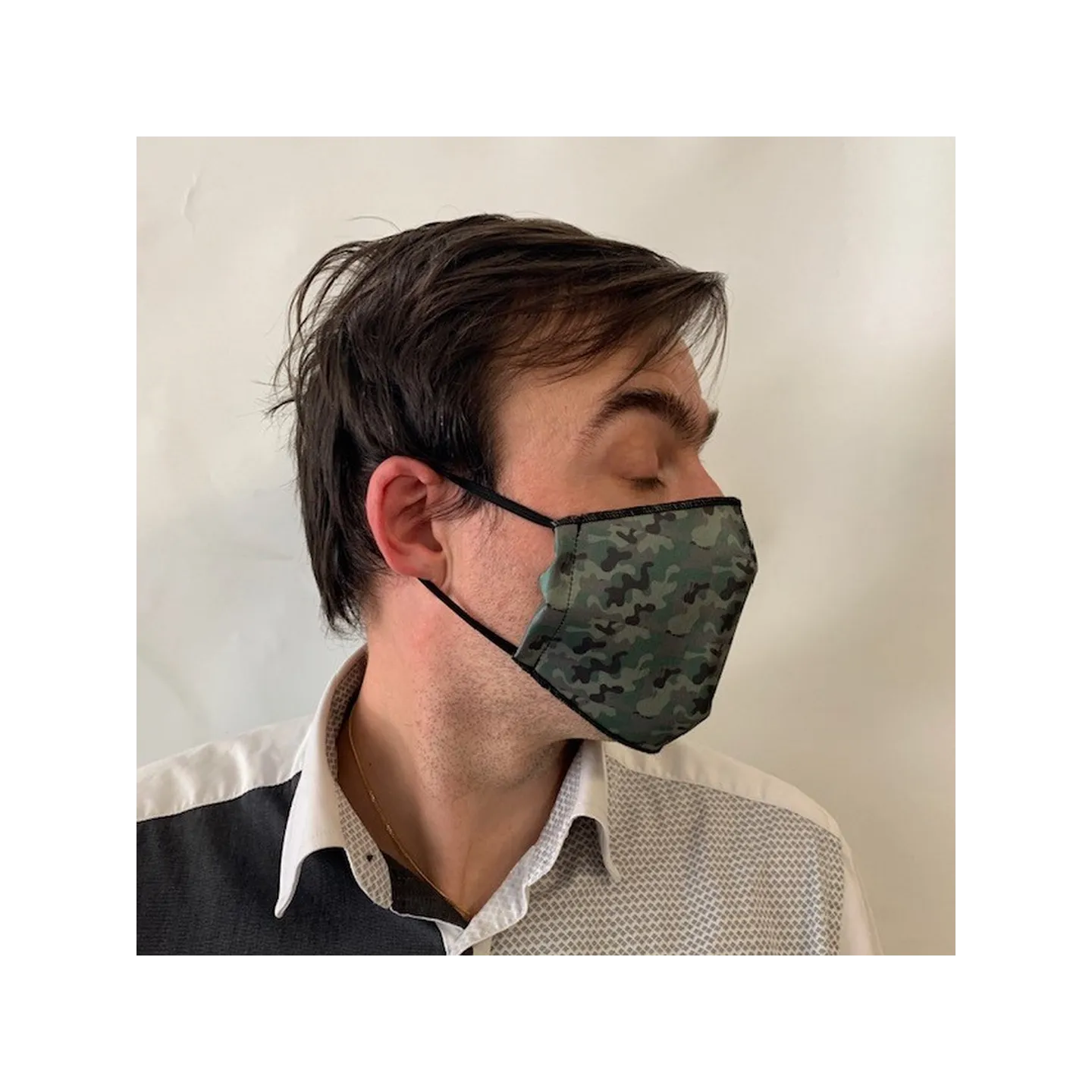 Masque Camouflage Fantaisie Élastique Noir- Traclet Reference : 10377 | Chapellerie Traclet