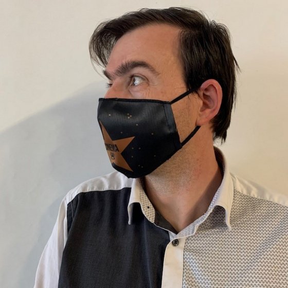 Black Elastic Fantasy Cinema Mask - Traclet