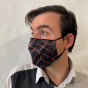 Geometric Fancy Elastic Mask Black- Traclet