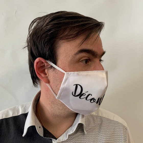 "Deconfined!" Fantasy Mask with White Elastic - Traclet "Deconfined!" Fantasy Mask with White Elastic - Traclet