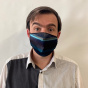 Blue Gradient Fancy Mask with Black Elastic - Traclet