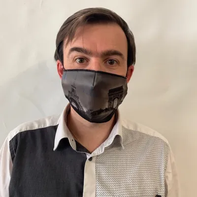Paris Fancy Black Elastic Mask - Traclet Reference: 10376 | Traclet Hat Shop