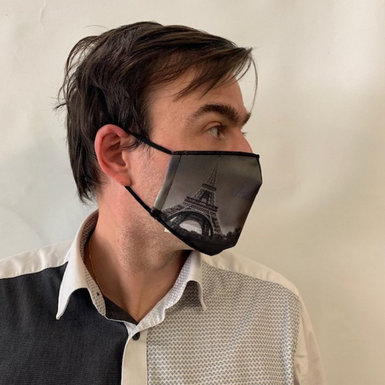 Paris Fancy Black Elastic Mask - Traclet