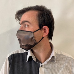 Paris Arc de Triomphe Black Fancy Elastic Mask - Traclet