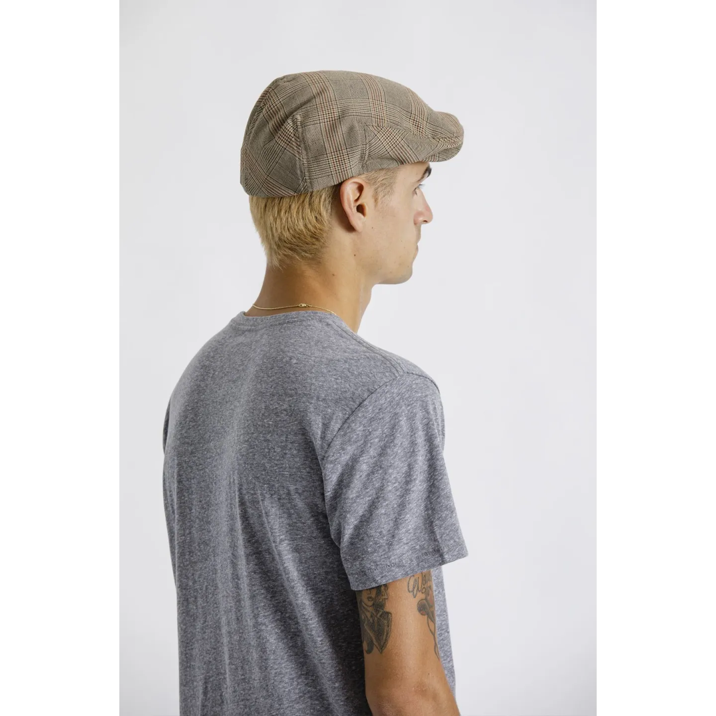 Casquette Hooligan Coton Carreaux Coconut- Brixton  Reference : 10458 | Chapellerie Traclet