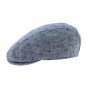 Dean Flat Cap Linen Palm Tree Blue - Göttmann