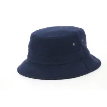Navy Blue Cotton Davos Bucket Hat - Crambes Reference: 10477 | Traclet Hat Shop