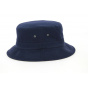 Navy Blue Cotton Davos Bucket Hat - Crambes