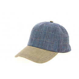 Checkered Linen Baseball Gang Cap - Crambes