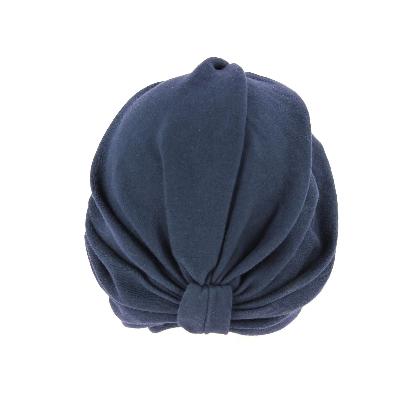 Navy Blue Cotton Chemotherapy Turban - Traclet Reference: 10485 | Chapellerie Traclet