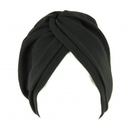 Sophie Black Cotton Chemotherapy Turban - Traclet