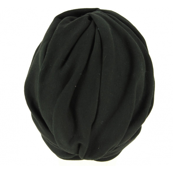 Sophie Black Cotton Chemotherapy Turban - Traclet