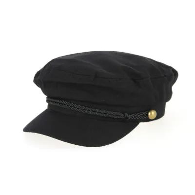 Black Chevron Cotton Sailor Cap - Traclet  Reference: 10490 | Traclet Hat Shop