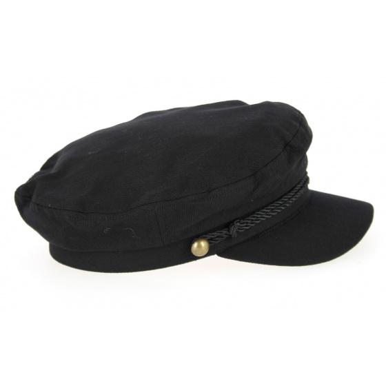 Black Chevron Cotton Sailor Cap - Traclet